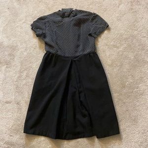 Professional polkadot black dress